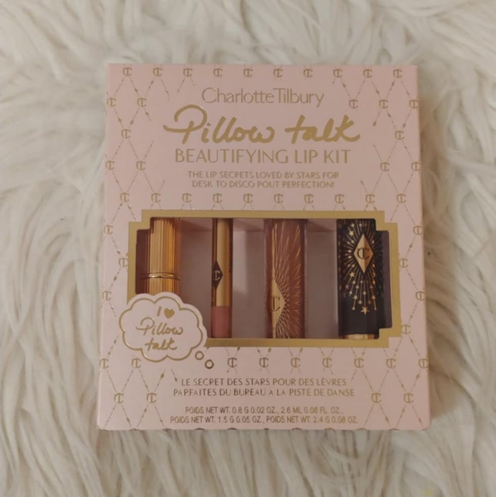 💋FIRM! NWT CHARLOTTE TILBURY PILLOW TALK BEAUTIFYING LIP KIT (LIMITED EDITION)